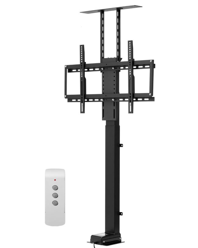 Motorized TV Lift Stand, 120 lbs max Load Adjustable TV Lift Stand Mount Bracket, Vertical Electric TV Bracket with Remote Control, Motorized TV Stand with Max  24 x 16 in, for 32-70 in TVs