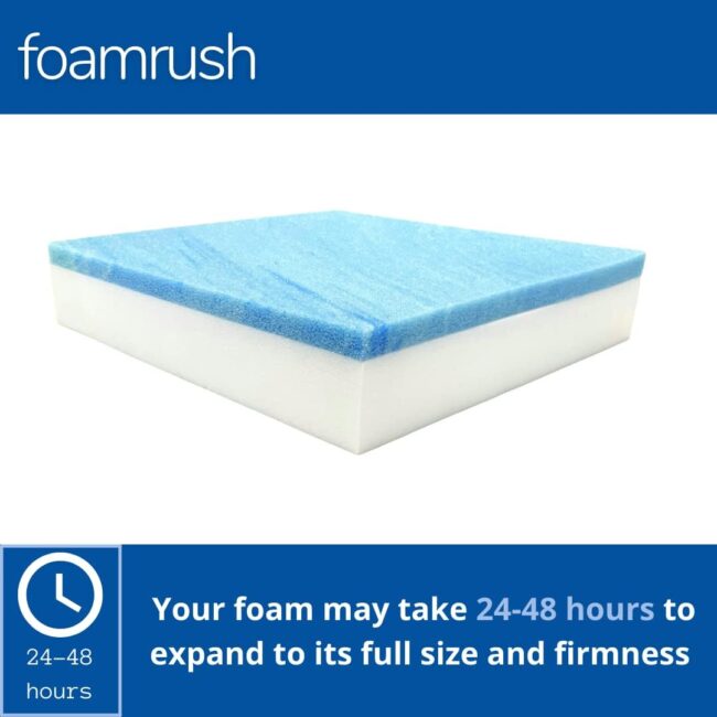 6" x 24" x 24" Gel Memory Foam Upholstery Square Cushion Medium Firm (Chair & Wheelchair Seat Cushion Replacement, Square Foam Dining Chairs, Couch, Sofa, Rubber Padding) - Image 2