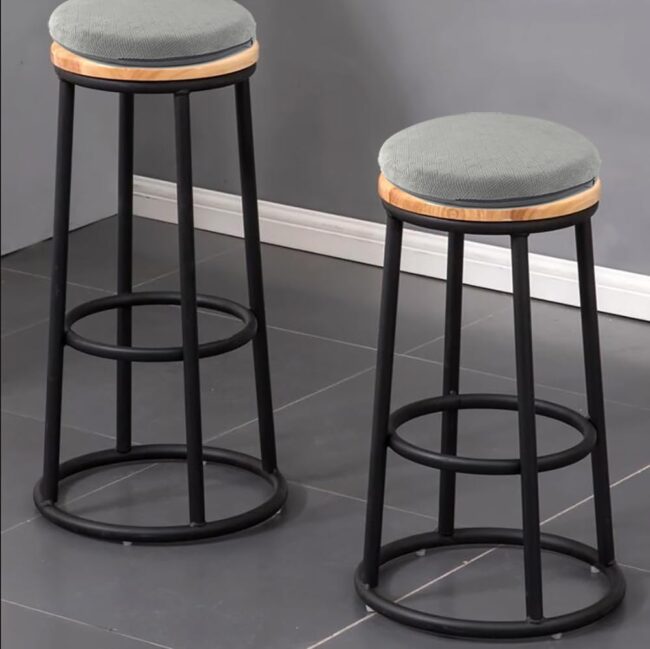 Memory Foam Seat Cushion Anti-Slip Soft Round Stool Cushion Chair Pad 13 Inch Grey - Image 2