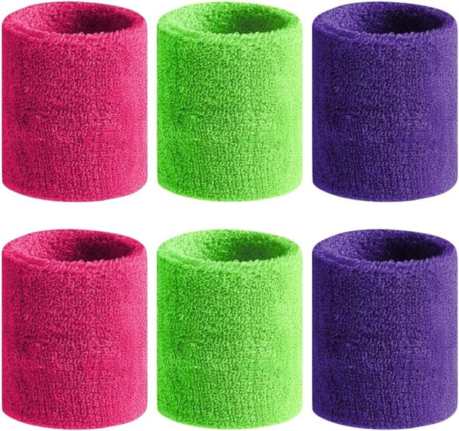 Sweatbands Sports Wristband for Men & Women - Moisture Wicking Athletic Cotton Terry Cloth Sweatband for Tennis, Basketball, Running, Gym, Working Out