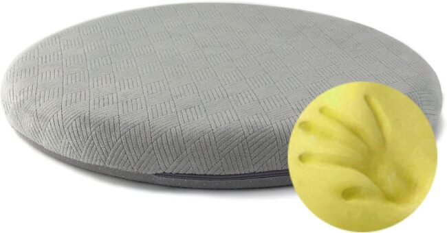 Memory Foam Seat Cushion Anti-Slip Soft Round Stool Cushion Chair Pad 13 Inch Grey