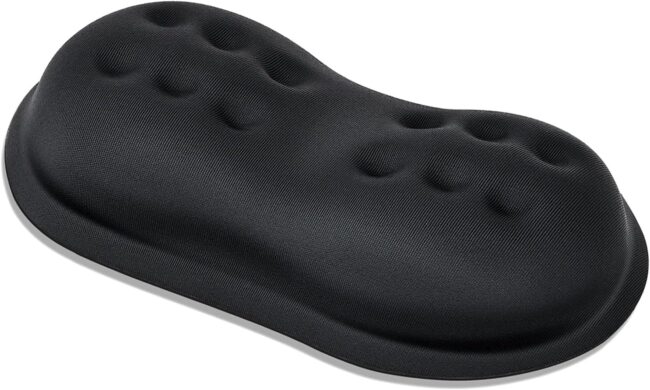 Mouse Wrist Rest, Desk Wrist Pad for Mouse, Comfortable Computer Mouse Wrist Support, Ergonomic Wrist Rest with Memory Foam Fillings, Non-Slip Base (Black)
