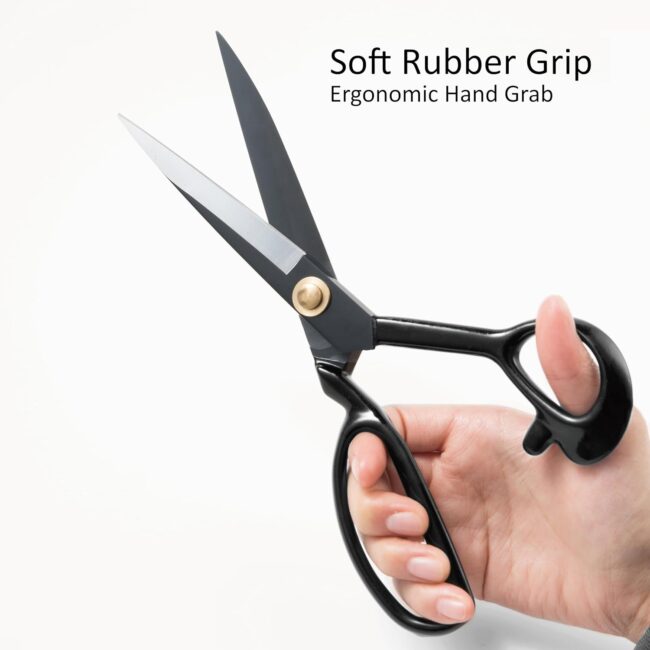 Fabric Scissors Professional 10 inch Heavy Duty Scissors for Leather Sewing shears for Tailoring Industrial Strength High Carbon Steel Tailor Shears Sharp for Home Office Artists Dressmakers - Image 2