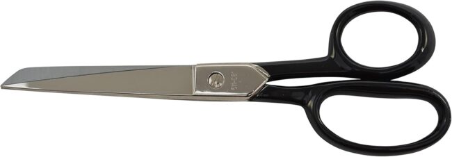 Forged Nickel Plated Straight Office Scissors, 8", Black - Image 2