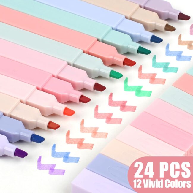 24pcs Bible Highlighters, No Bleed Pastel Set, Cute Bible Highlighters (12 Color) - Image 2