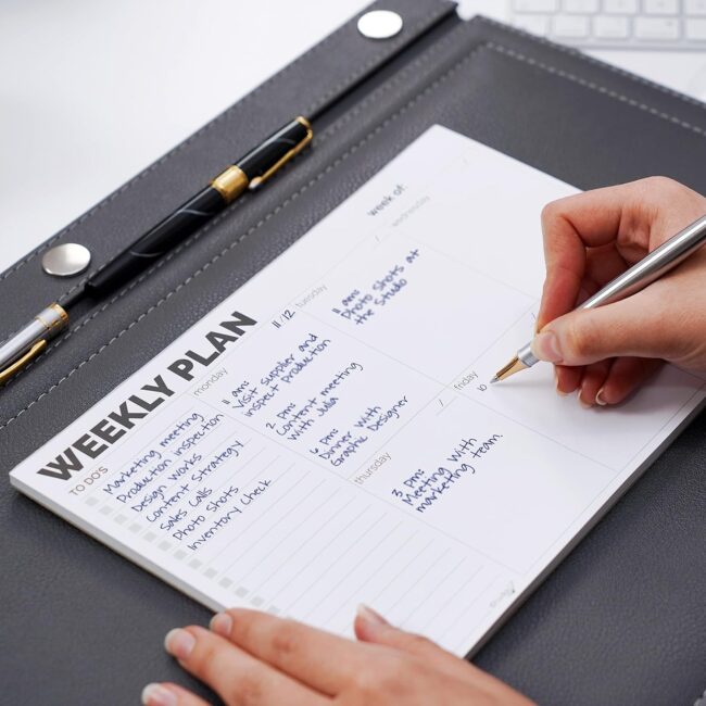 Weekly Planner Pad, Tear Off Undated Weekly Desk Planner Notepad, Weekly Calendar Planner, Weekly To Do List Planner, Work Planner Organizer, Schedule Planner, Weekly To Do List Notepad by - Image 2