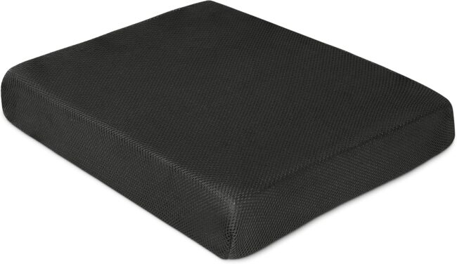Memory Foam Seat Cushion Chair Pad – Office Chair Cushion for Enhanced Comfort & Posture Support, Ideal for Office, Car, and Travel Seat Cushion – Cushion for Chair – (Black Mesh)